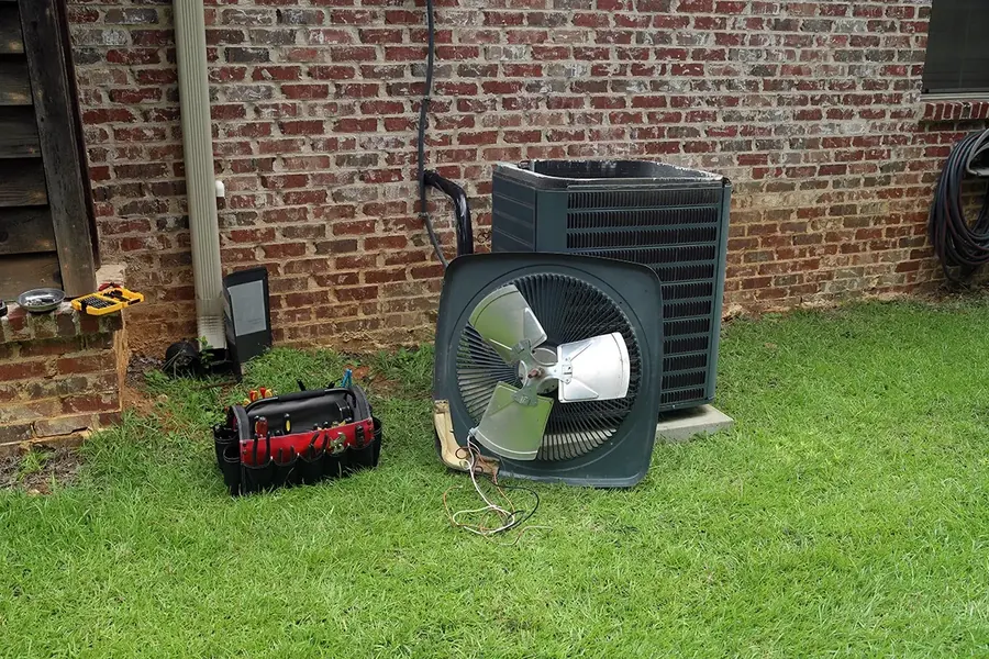 ASAP technician checking airflow and blower components