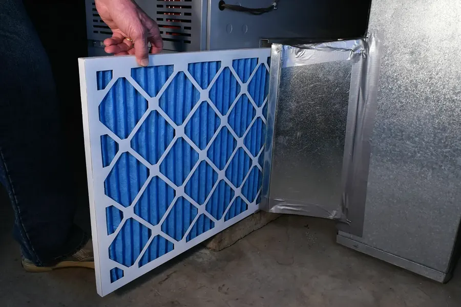 Fresh furnace filter installed during an ASAP tune-up