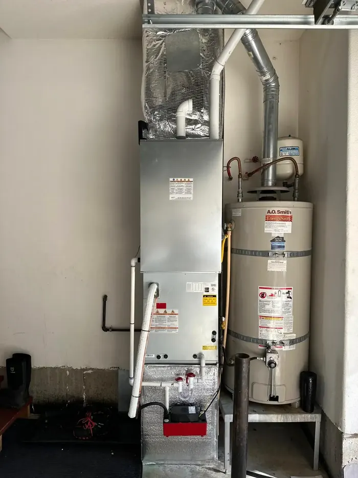 Furnace and water heater area after an ASAP service visit