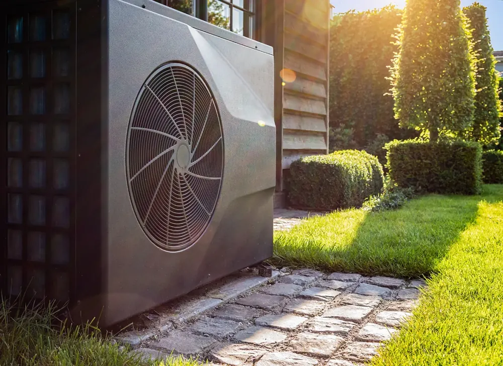 New heat pump system installed by ASAP outside a Salt Lake Valley home