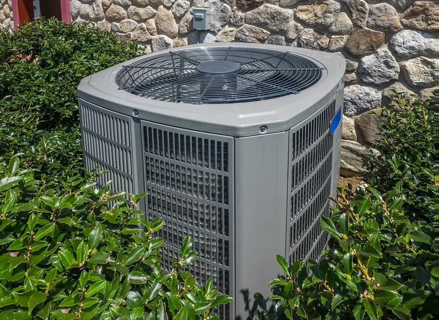 Outdoor AC condenser serviced by ASAP